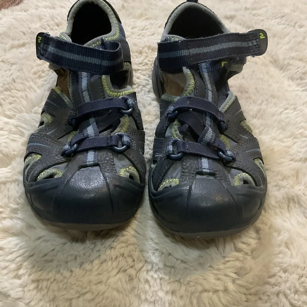Merrell Hydro Kids Size 4 Navy Blue MY53375 Waterproof‎ Hiking Sandals